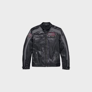 CLARNO PERFORATED HARLEY DAVIDSON LEATHER JACKET