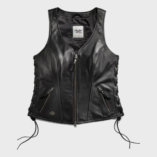 Women’s Avenue Leather Vest - leather Vest Zone 