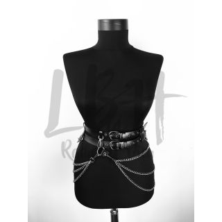 Adjustable Harness Double Belt with Hanging Chains