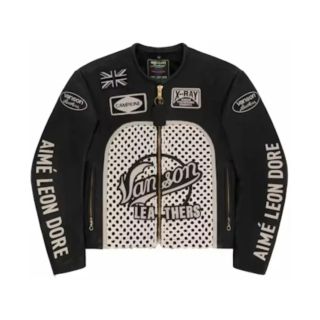 Aime Leon Dore Vanson Raffia Leather Jacket