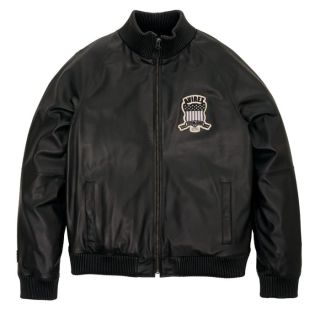 AVIREX LEATHER TRACK MENS  JACKET