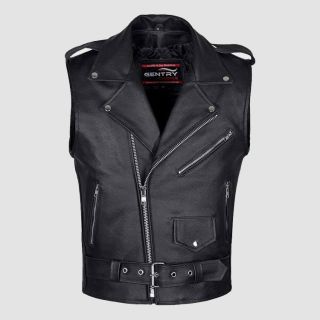 MEN'S BIKER LEATHER VEST