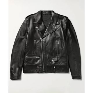 Black Biker Notch Collar Leather Jacket
