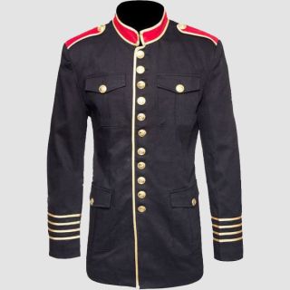 Black Gothic Military Uniform Jacket