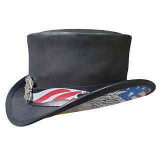 Black Leather Hat