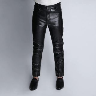 Black Leather Jeans