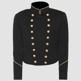 Black Wool Military Jacket