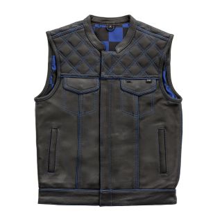 Blue Checker Vest