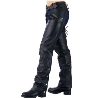 Bootcut Leather Chaps With Side Snaps