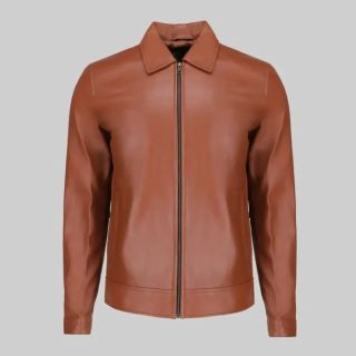 Brad Men Brown Leather Jacket
