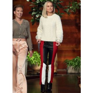 Brie Larson Leather Pants