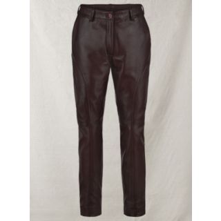 Burgundy Phoenix Leather Pants