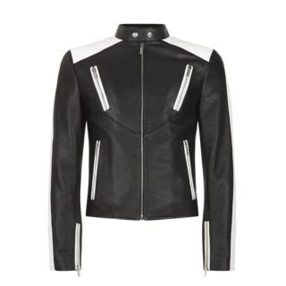 Cafe Racer Vintage Patchwork Leather Jacket