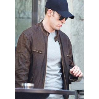CAPTAIN AMERICA CIVIL WAR CHRIS EVANS LEATHER JACKET