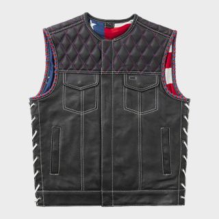 Men's Club Style Leather Vest