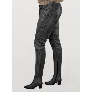 Carrier Burnt Charcoal Leather Pants