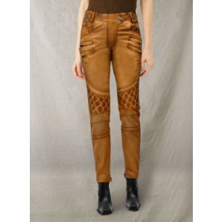 Carrier Burnt Mustard Leather Pants