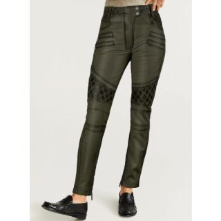 Carrier Burnt Olive Leather Pants