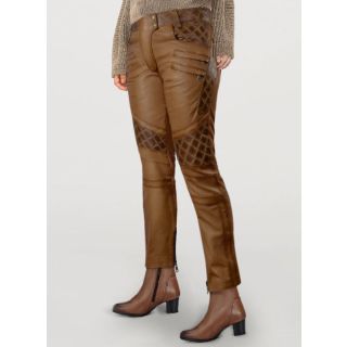Carrier Burnt Tan Leather Pants