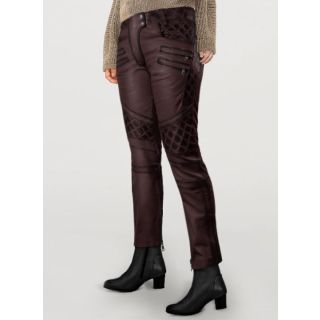 Carrier Burnt Wine Leather Pants