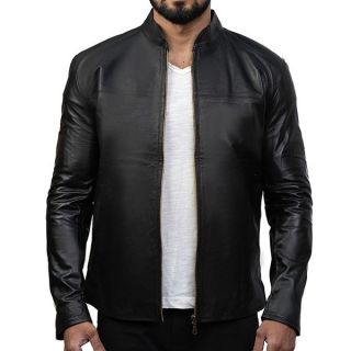 Charcoal Black Slim fit Leather Jacket