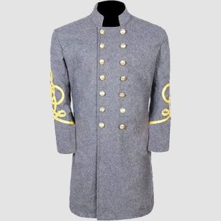 Civil War CS Officer Double Breasted Frock Coat