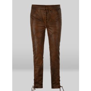 Cowboy Lace up Leather Pants
