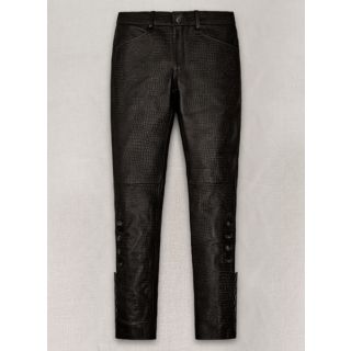 Crocodile Dark Brown Hyde Leather Pants
