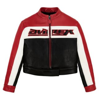 CROPPED COLORBLOCK MOTO AVIREX JACKET