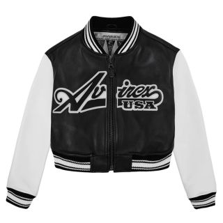 CROPPED SCRIPT AVIREX JACKET