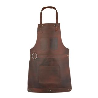 Dark Brown Full Grain Leather Apron