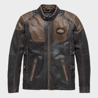 Distressed Leather Harley Davidson Jacket