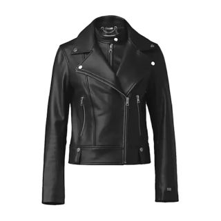 DIY Leather handpainted bride jacket
