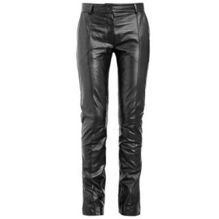 Front Crease Leather Pants