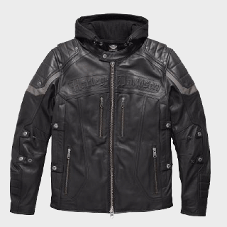H-D TRIPLE VENT SYSTEM PAYTON 3 IN 1 LEATHER JACKET