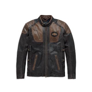 H-D TRIPLE VENT SYSTEM TROSTEL LEATHER JACKET