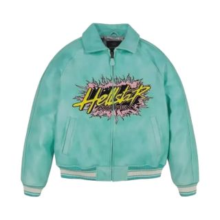 Handmade MenGÇÖs Avirex Hellstar Blue Bomber Jacket