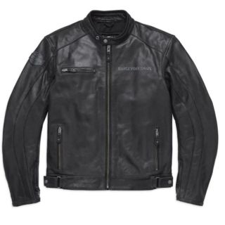Harley-Davidson Mens Skull Reflective Leather Jacket