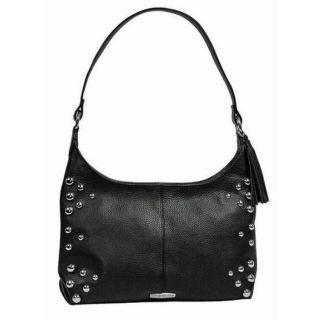 Harley-Davidson Women's Black Heavy Metal Studded Hobo Handbag HM9903L-BLACK
