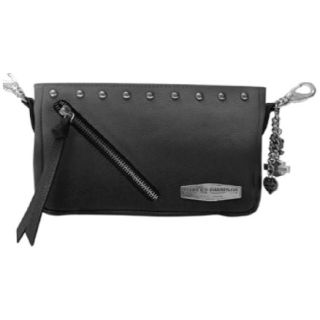 HARLEY-DAVIDSON WOMEN'S BLACK STUDDED LEATHER HIP BAG