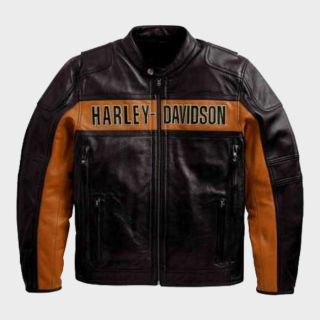 Harley Davidson Biker Mens  Leather Jacket