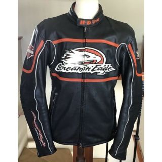 Harley Davidson Black Screaming Eagle Leather jacket