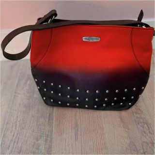 Harley Davidson Leather Purse Red Black Ombre Purse