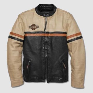 Harley Davidson Men’s High Quality Racing Leather Jacket