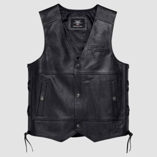 Hand Made Harley Davidson Men Tradition Leather Vest