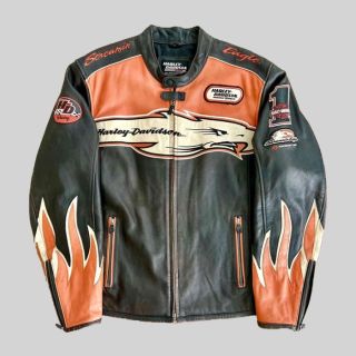 Harley Davidson Mens SCREAMIN EAGLE Leather Jacket