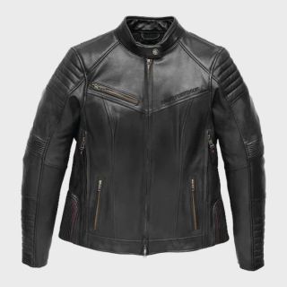 Harley Davidson Womens Leather Jacket With Rhinestones