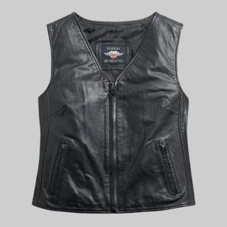 Harley Davidson Womens Zip Front Leather Vest