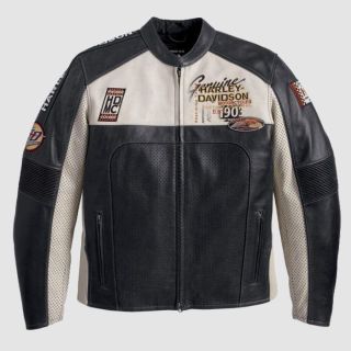 HARLEY DAVISON MEN’S CLASSIC PERFORATED LEATHER JACKET
