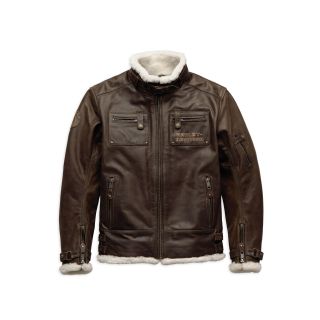 HARLEY DAVIDSON HAXEN SLIM FIT LEATHER JACKET